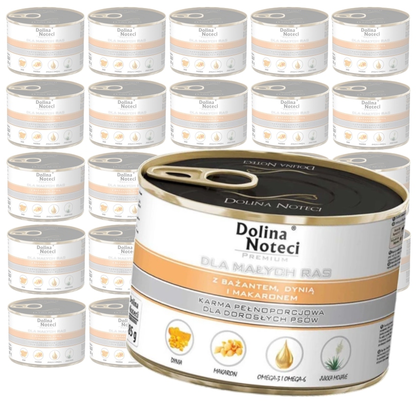 Dolina Noteci Premium 24x185g Vlhké Krmivo pro psy malých plemen Bažant Dýně