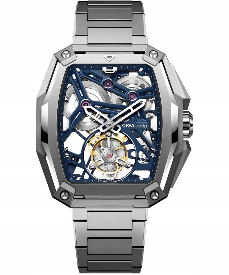 Zegarek męski Ciga Design Hunter Tourbillon Automatic Titanium Skeleton