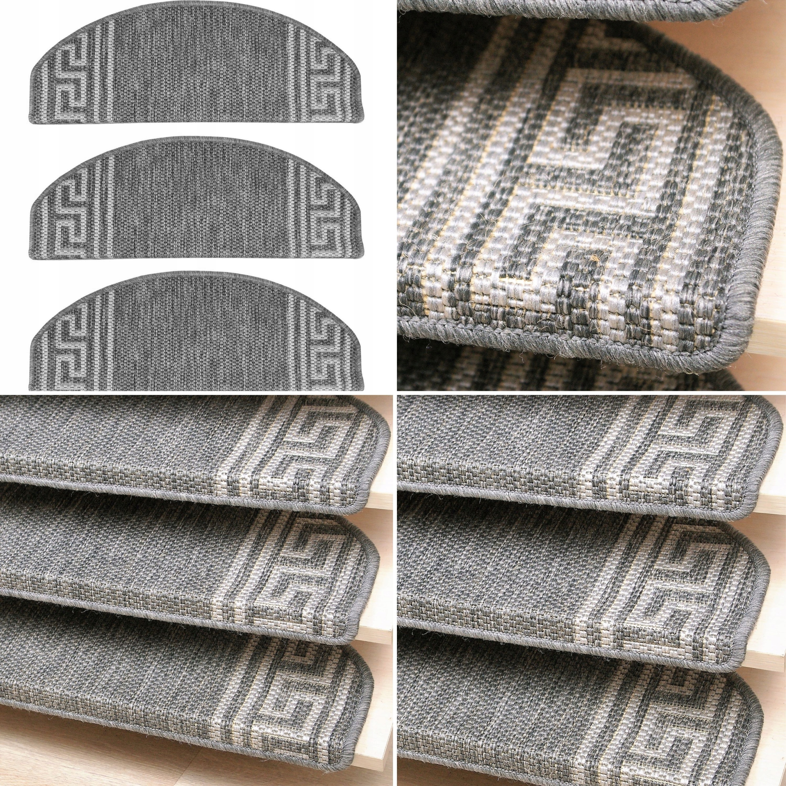 NAKŁADKI NA SCHODY DYWANOWE SZNURKOWE PŁASKO TKANE Grubość 5 mm