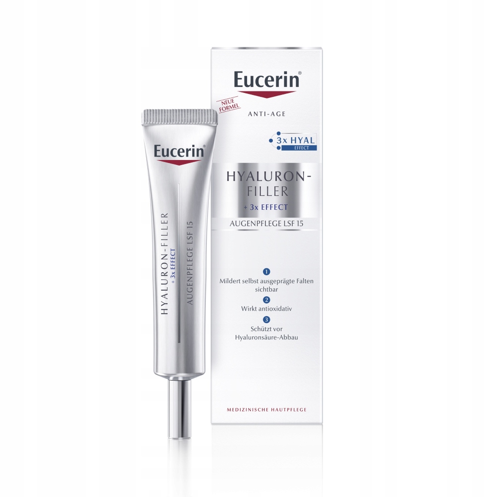 Eucerin Hyaluron-Filler Przciwzamrszczkowy krem pod oczy Spf 15, 15 ml