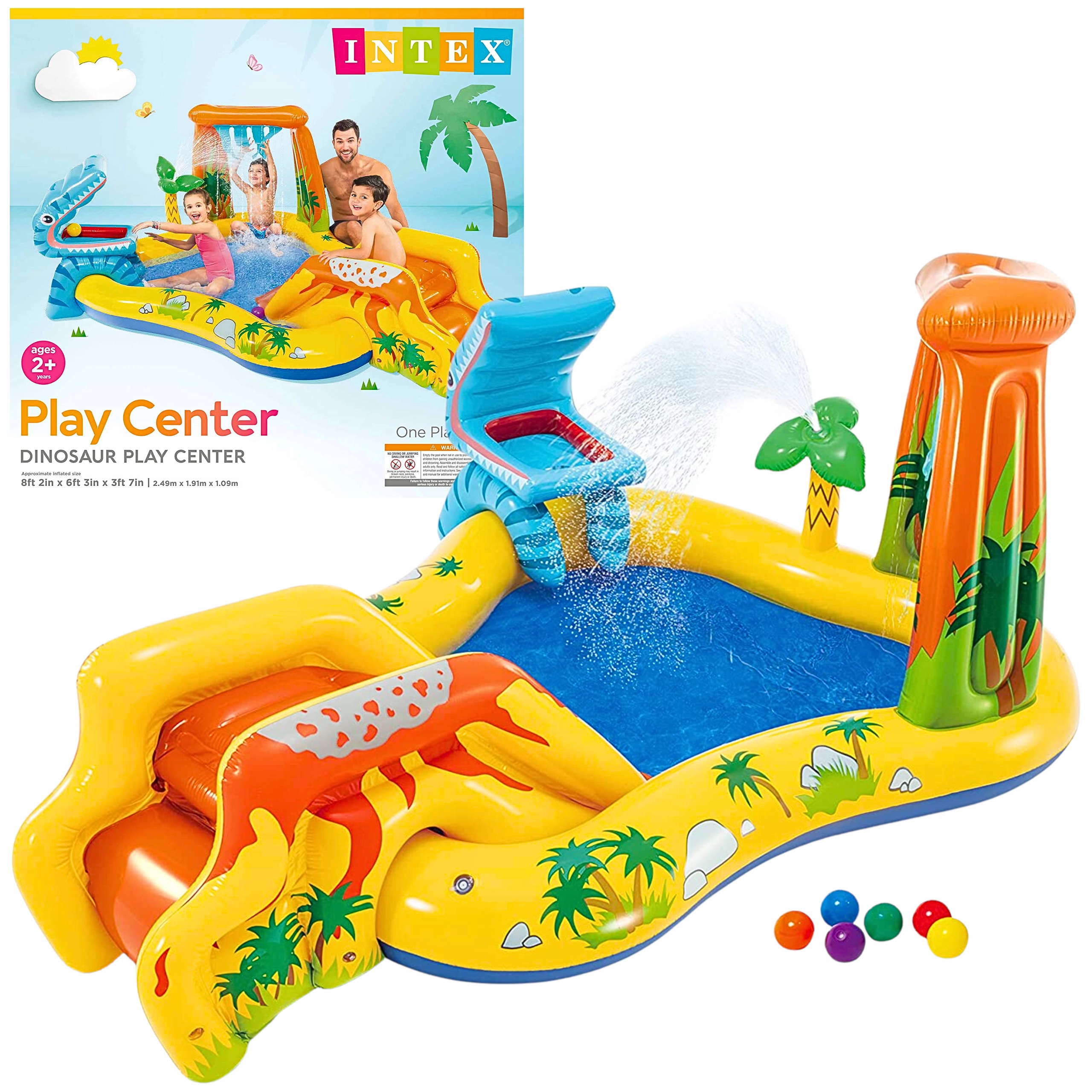 

Basen Wodny Plac Zabaw Dzieci Intex Dinozaury XXXL