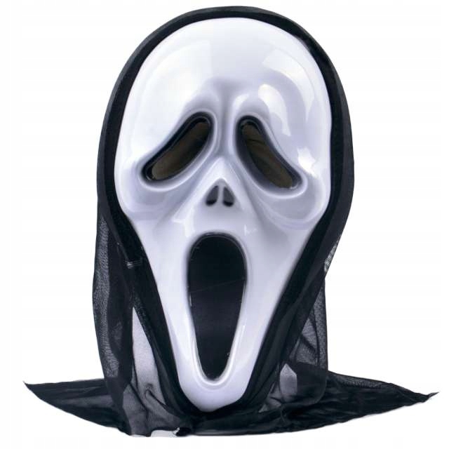 MASKA KRZYK biała halloween PRZEBRANIE