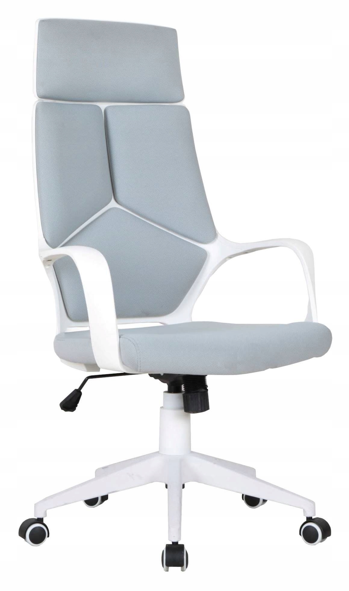 Krzesło Obrotowe Noah Biurka Regulacja Wysokości Szare Komfortowe Biurowe