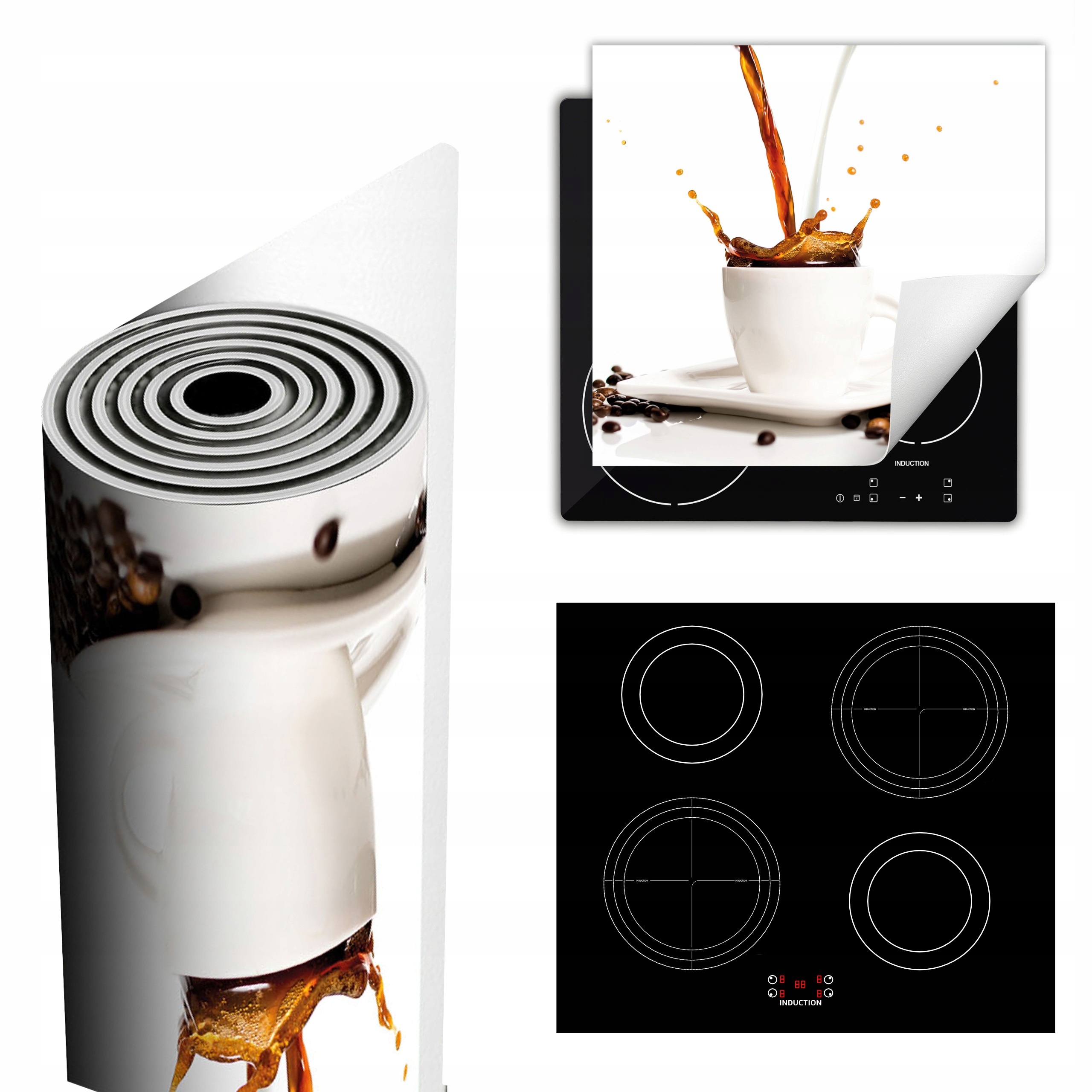 Ochranná Podložka Na Sporák Má Více Místa 60x52 bílá káva