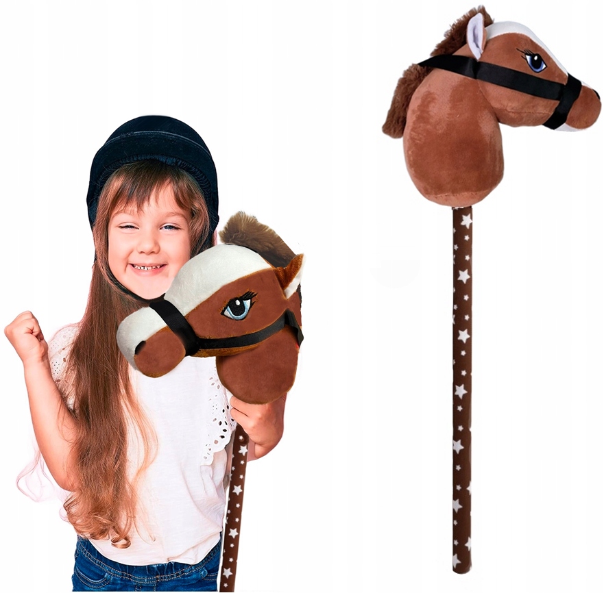 KOŃ NA KIJU ZABAWKA GŁOWA KONIA HOBBY HORSE KONIK PREZENT DŹWIĘK