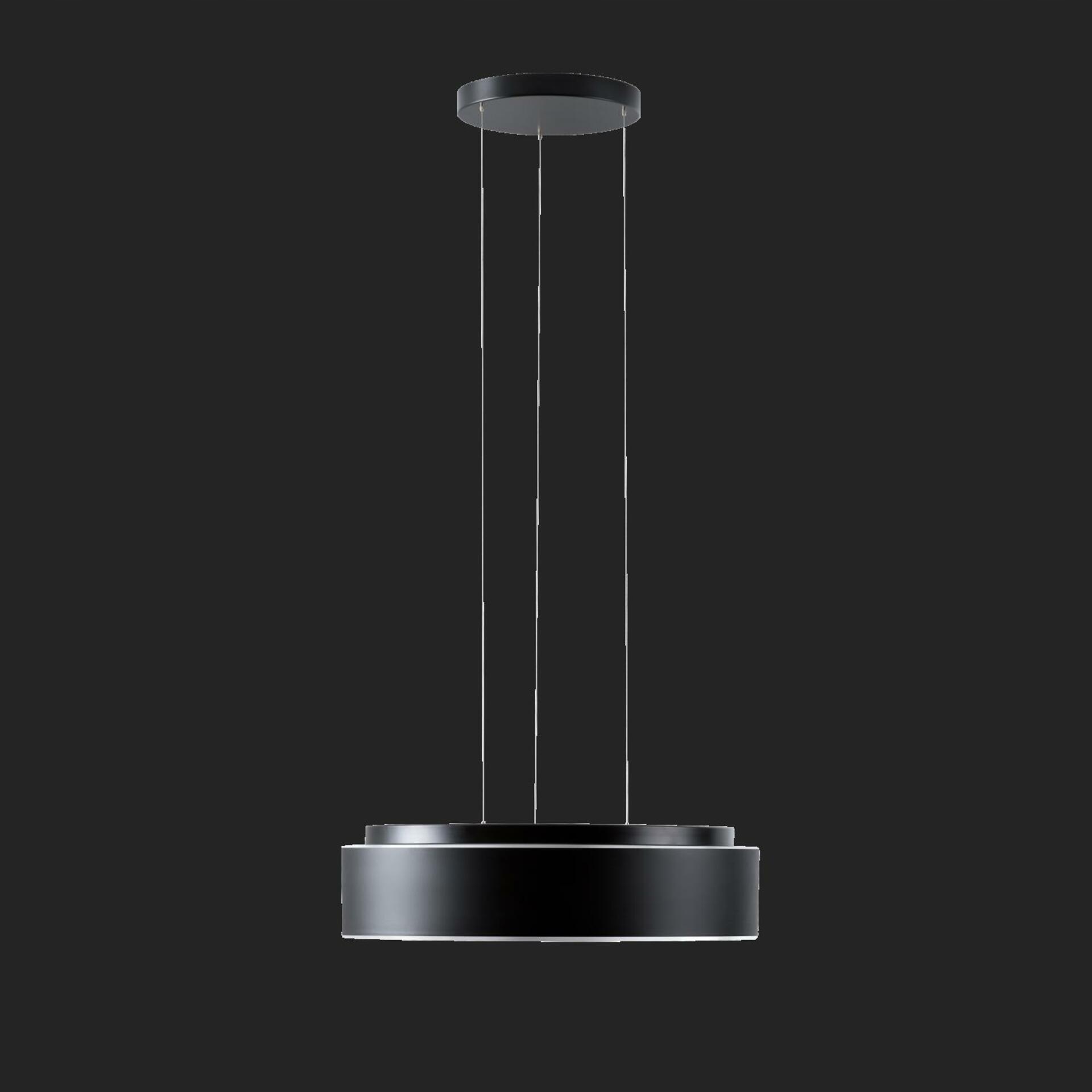 Osmont 67918 Eris LEC4 závesné sklenené svietidlo čierna bielo čierna IP40