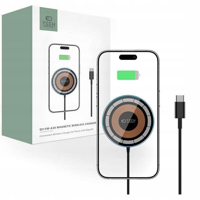 Tech-protect QI15W-A30 Magsafe Magnetyczna Ładowarka Indukcyjna