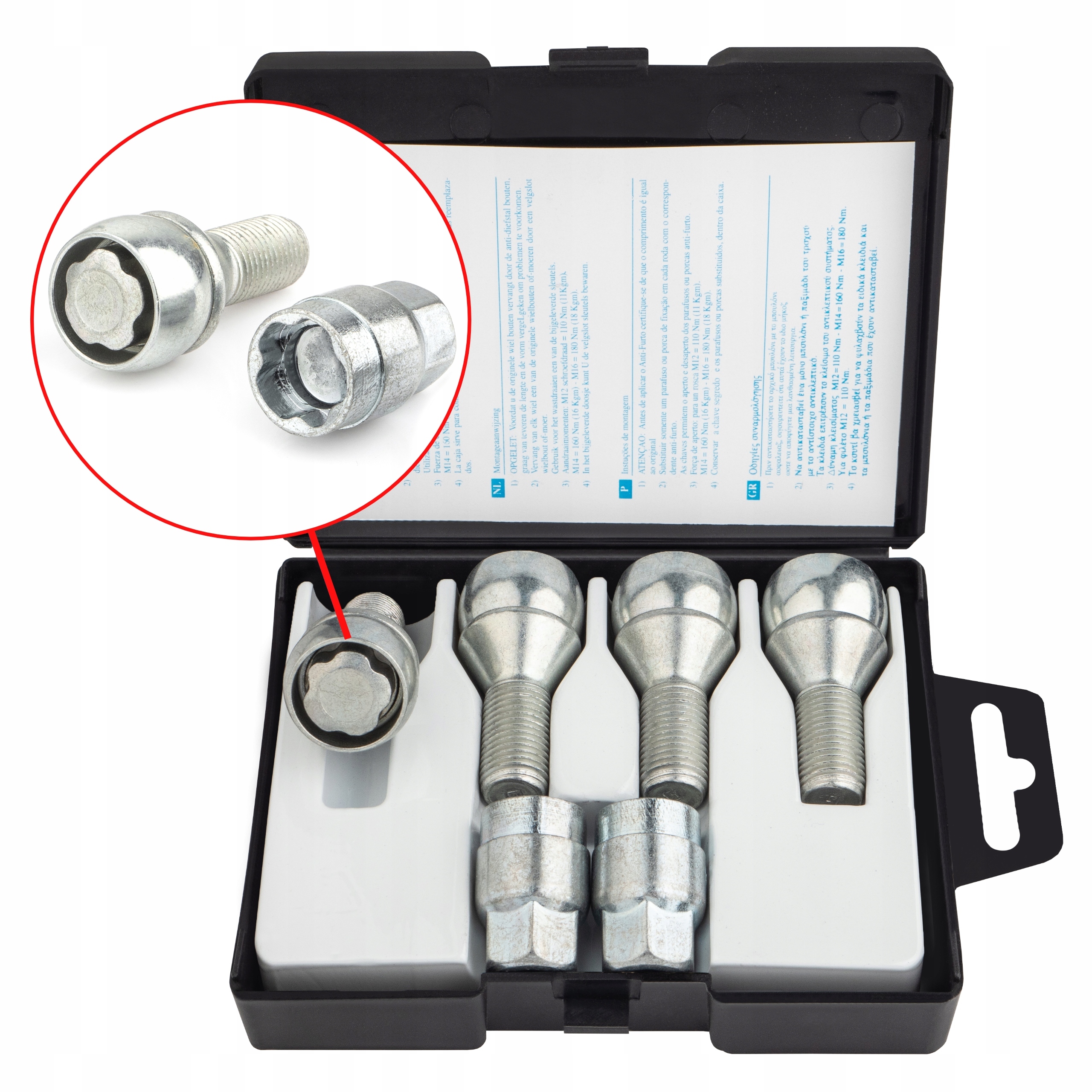 Bezpečnostní šrouby M14x1.5x26 mm Alfa Romeo Citroen Renault