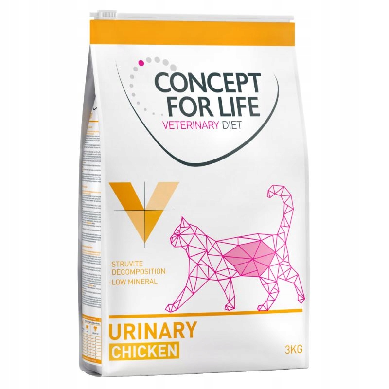 Levně Concept for Life Veterinary Cat Diet Urinary Chicken 3 kg suché Krmivo
