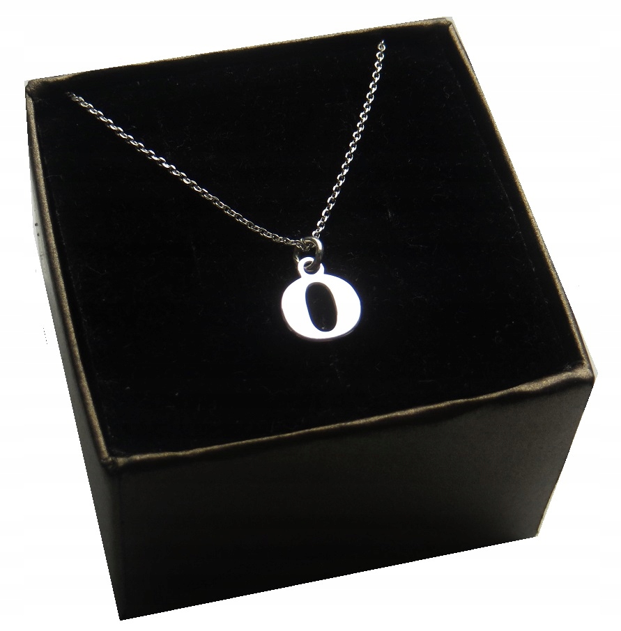 

Naszyjnik łańcuszek literka O srebro 925 40 cm