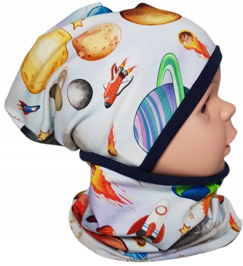 

Jesienna wiosenna czapka komin 52-54 Kosmos