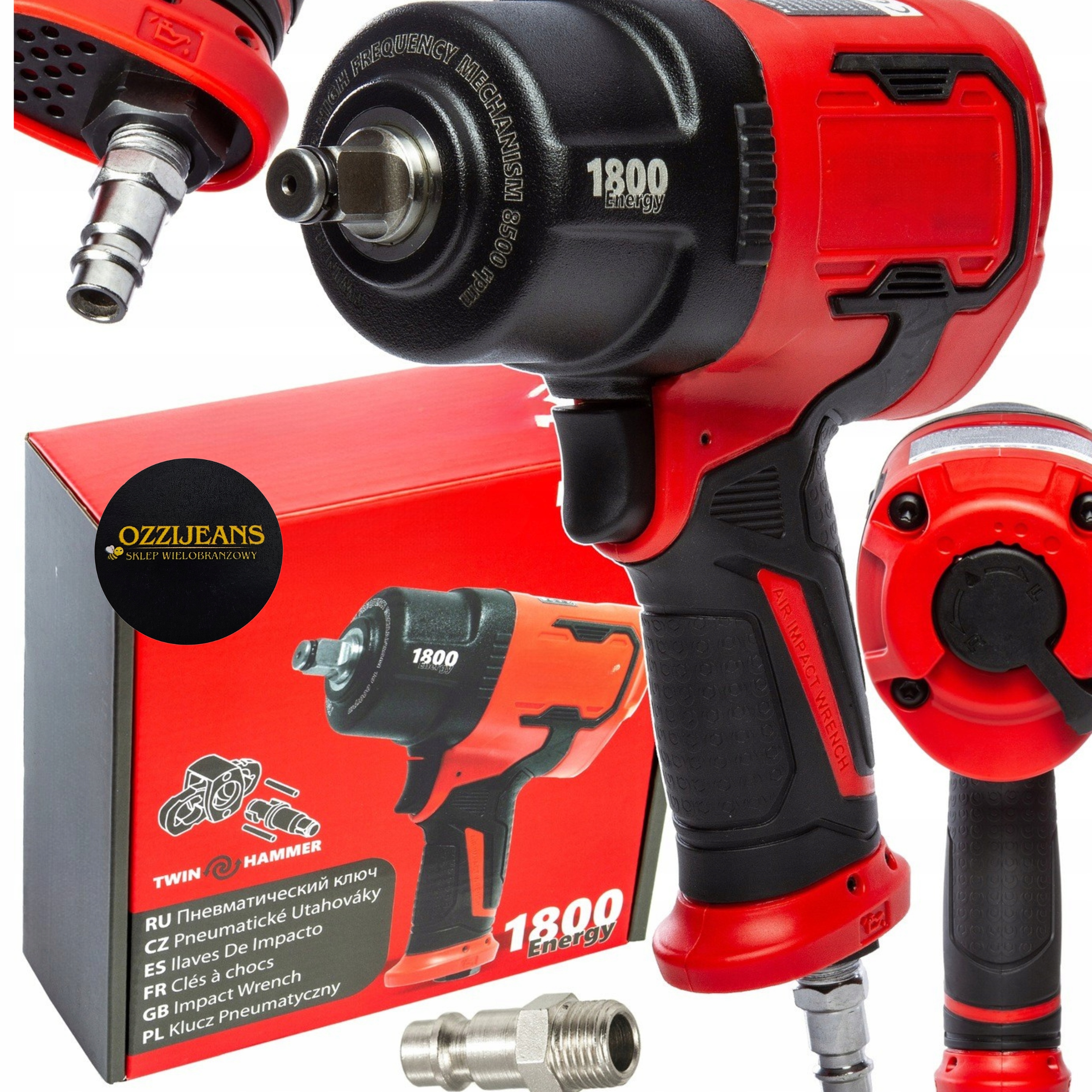 Pneumatický Rázový Utahovák 1800 Nm 1/2 Pro Kola Kompozitový Th Profi Dílna