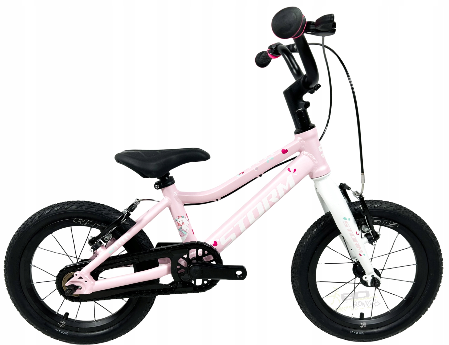 Rower Dziecięcy 14 cali Storm Polly Light lekki 6,4 Kg róż mat 2026