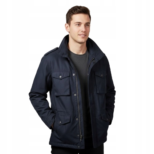 Brandit Pánská Tmavě Modrá Bunda S Zip Kapuce XXL Jqc