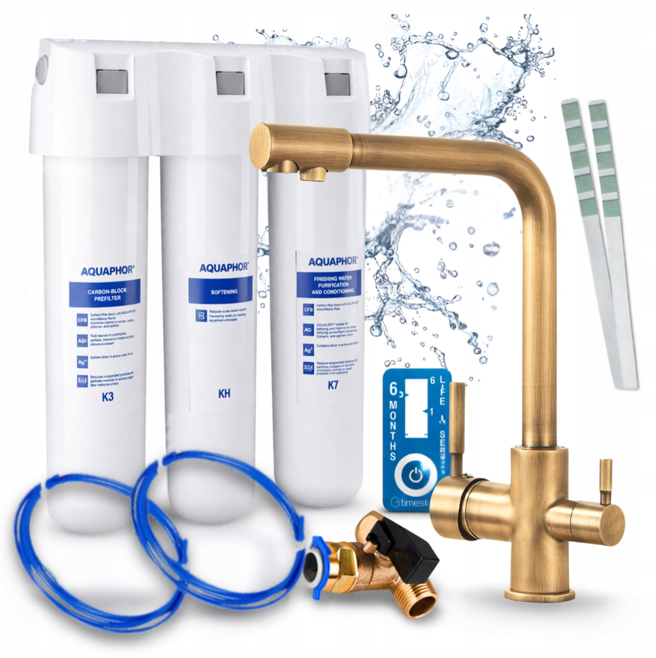 Sada Pro Filtrování Vody V Domě Aquaphor Křišťál H A Třícestný Kohout Pzh