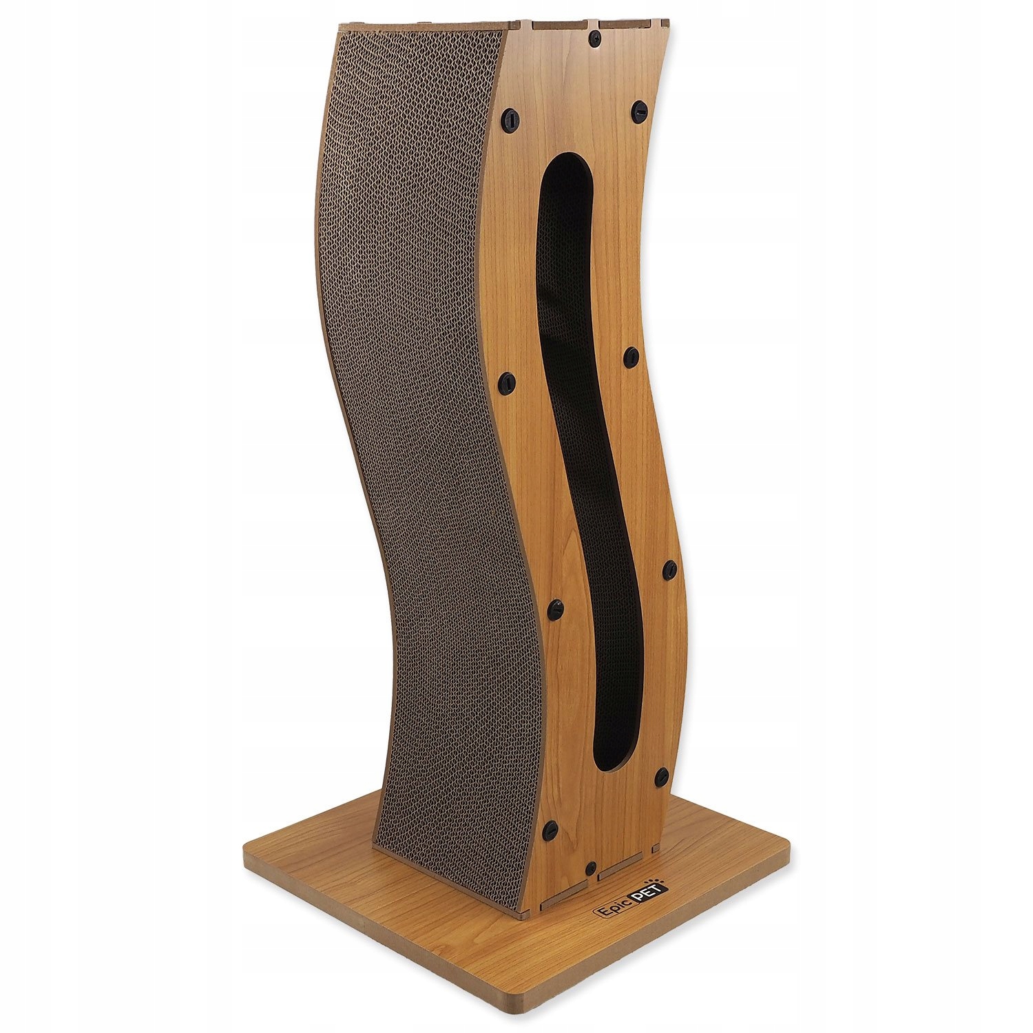 Levně Škrabadlo Epic Pet ve tvaru vlny s hračkou 30x30x61cm