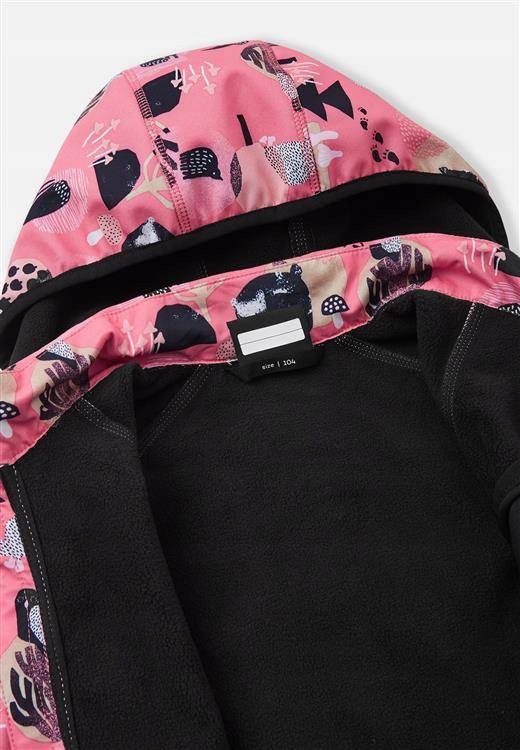 Kurtka reima softshell, Vantti, Różowy Zapięcie zamek