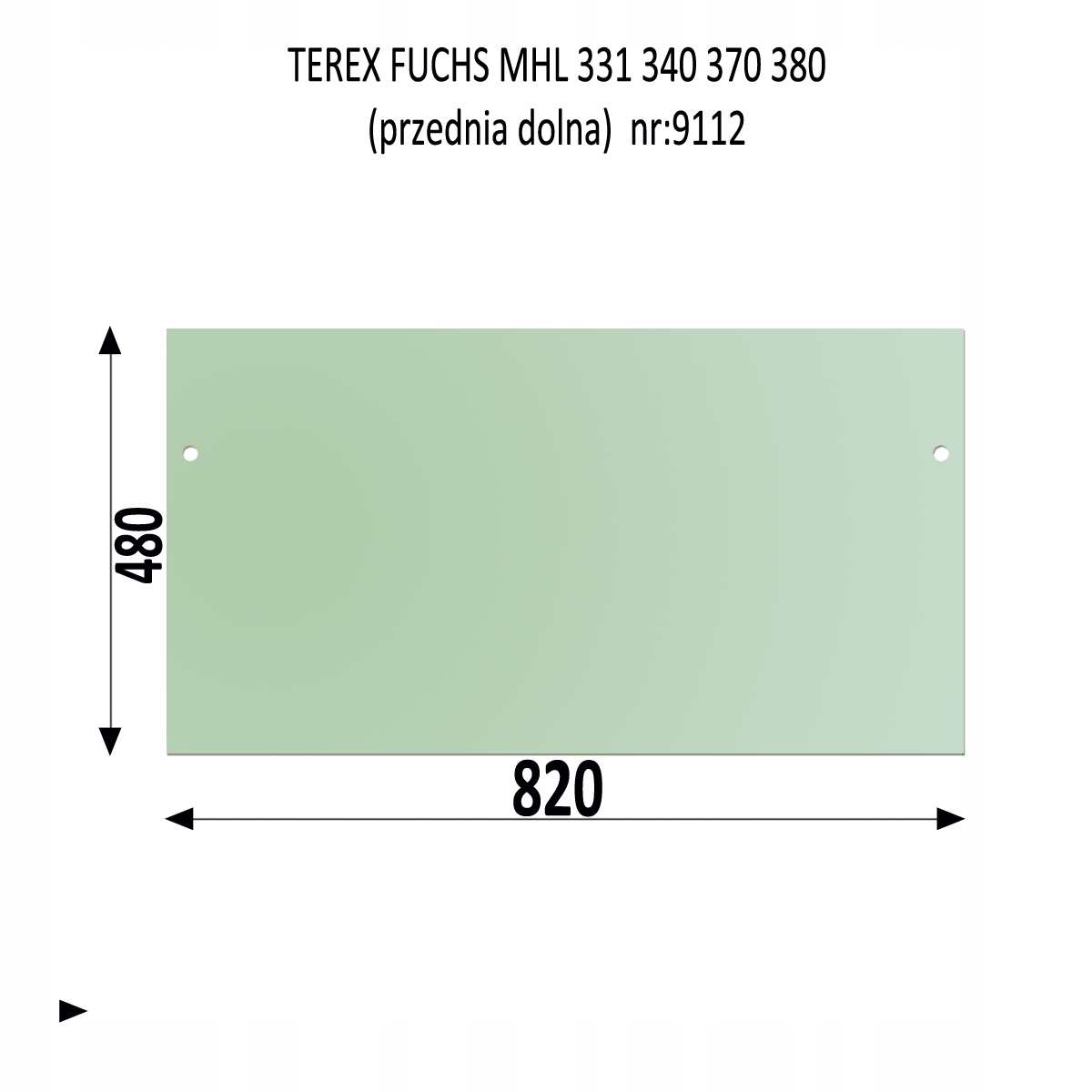 ВЕТРОВОЕ СТЕКЛО НИЖНЕЕ TEREX FUCHS MHL