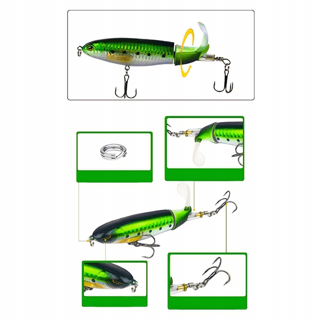 WOBLER PŁYWAJĄCY Z OBROTOWĄ PŁETWĄ SAHIDO FIZZ SPLASH SZCZUPAK SANDACZ SUM Metoda wędkowania spinningowa