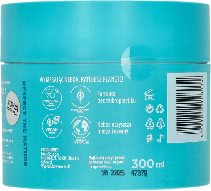 Neboa 300 ml maska do włosów NAWILŻENIE I WYGŁADZENIE Kod producenta 381193
