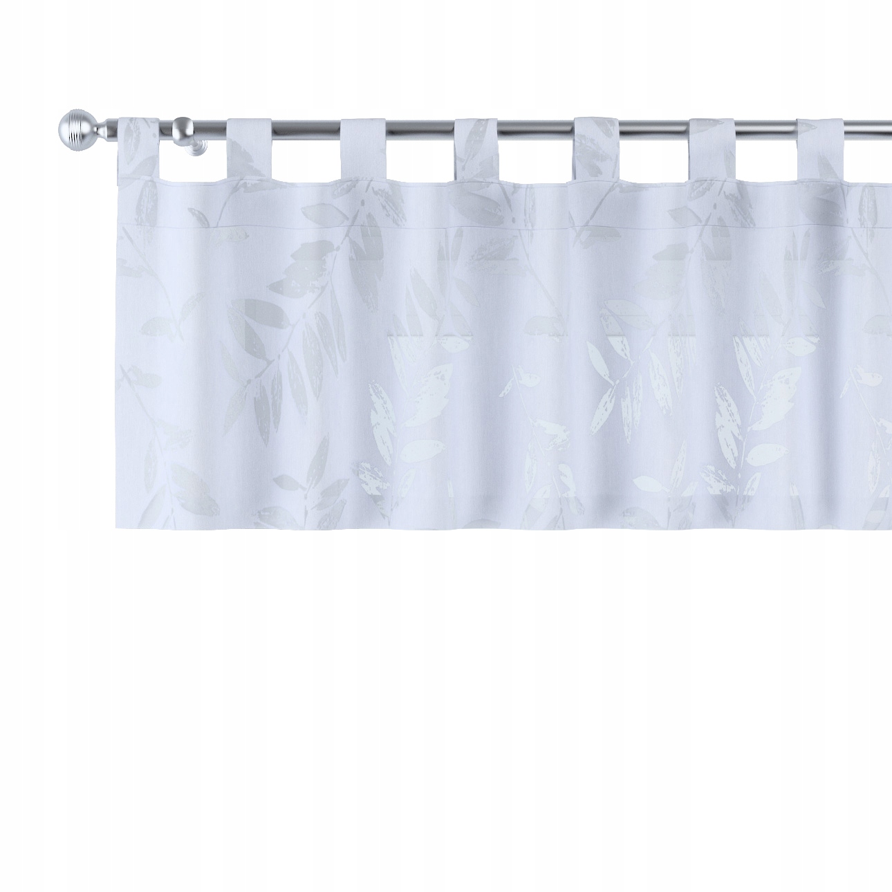 Lambrequin na popruhoch 390 x 40 cm biely