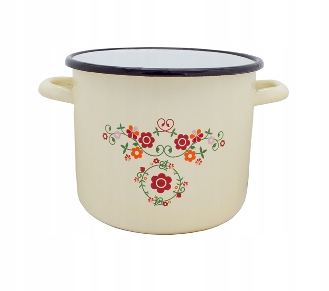 

Garnek Emaliowany Wysoki Kremowy 18CM 2-18FLORAL