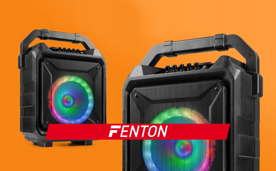 Kolumna imprezowa LED 8''120W BT USB bateria MIC Szerokość produktu 36 cm