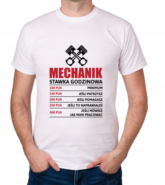 

koszulka Mechanik stawka godzinowa prezent