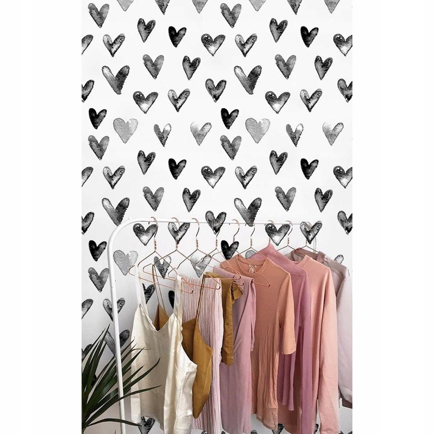 

Tapeta flizelina Czarne serca 254x184 klej gratis