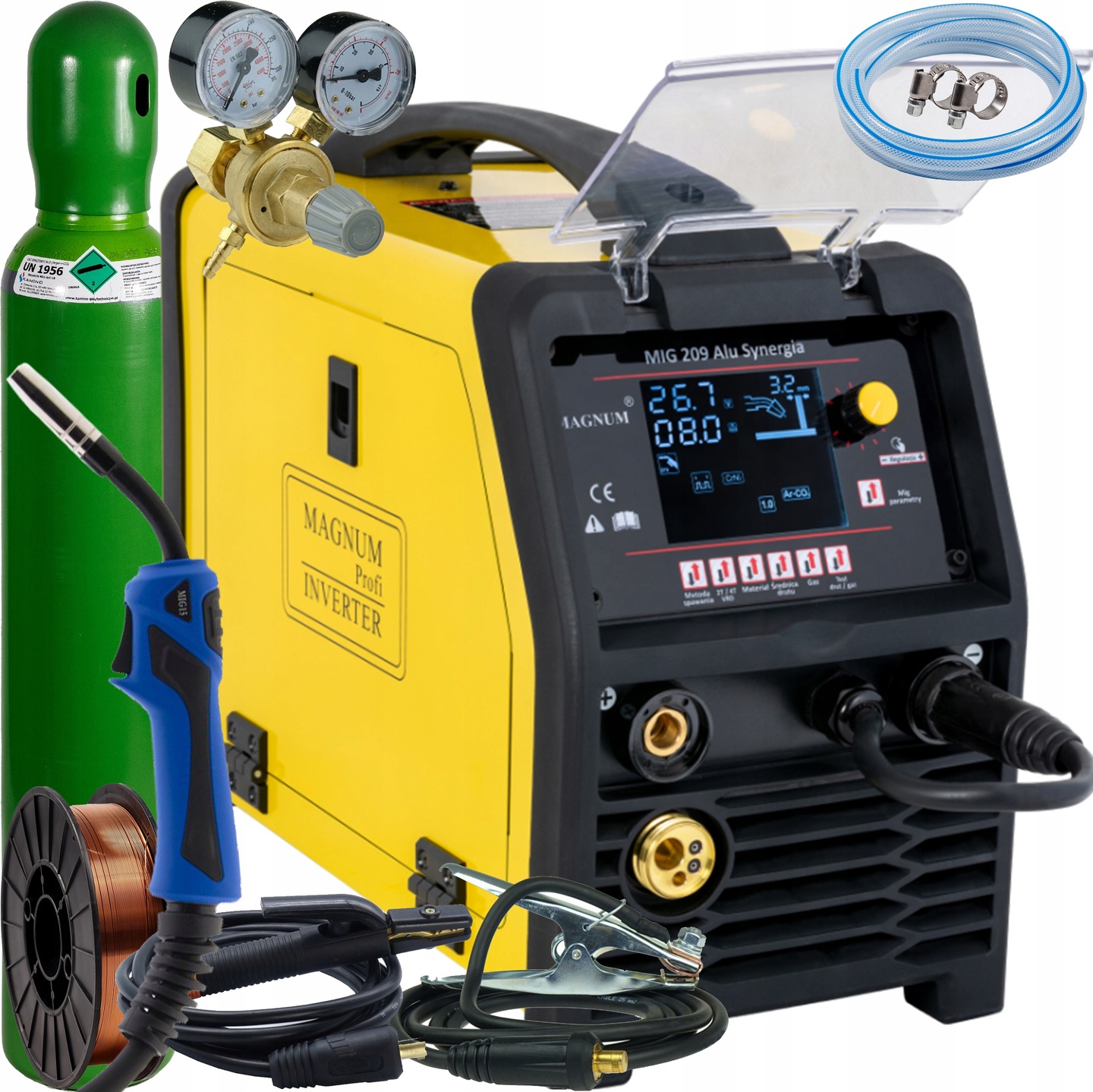 Spawarka Migomat Magnum 209 200a synergia półautomat spawalniczy zestaw 4