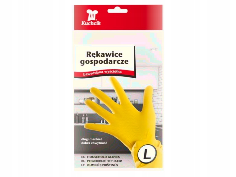 

Rękawice Gospodarcze flokowane "L" żółte