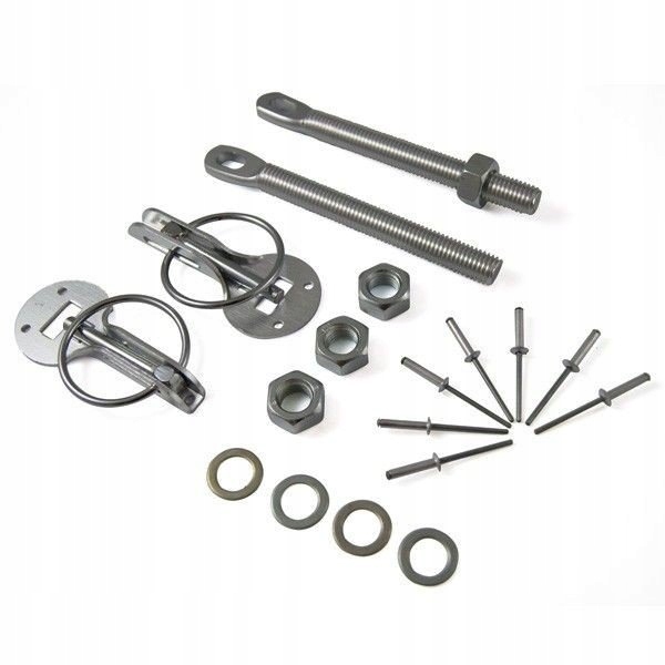 Zapinki na maskę kołkowe aluminiowe - MOCNE - RRS Producent części RRS