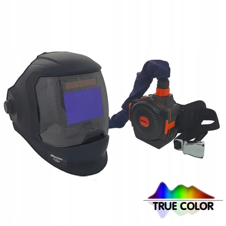 przyłbica SHERMAN-PROFI V8a z systemem nawiewu PAPR