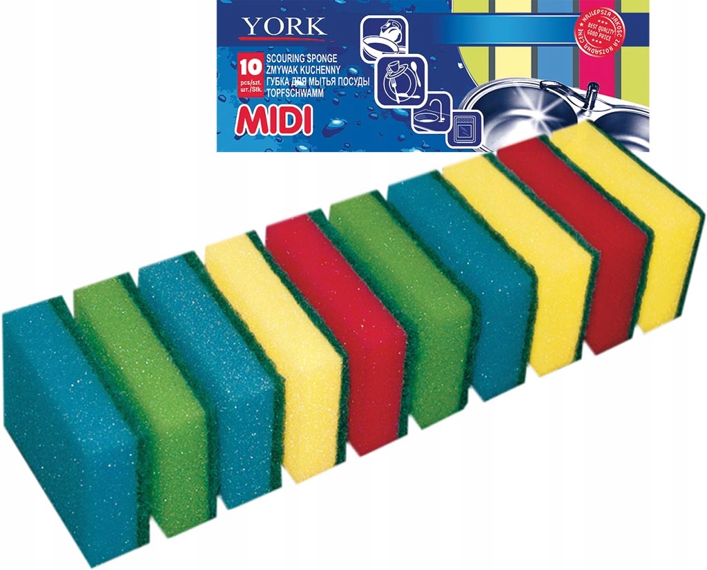 

Zmywak Kuchenny Myjka Do Naczyń 10szt Gąbka York