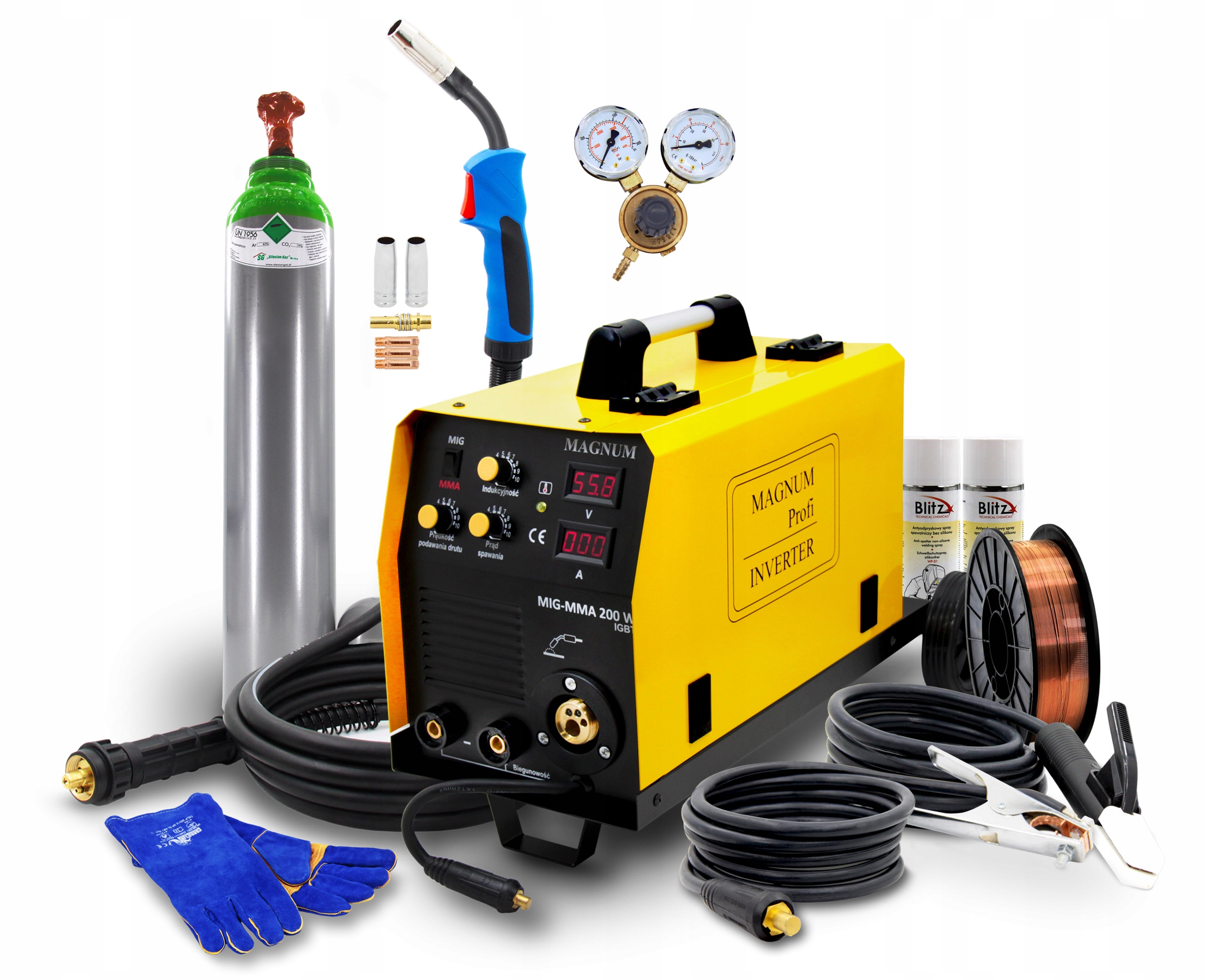 

Zestaw Spawarka Magnum Mig 200 W Mma Igbt