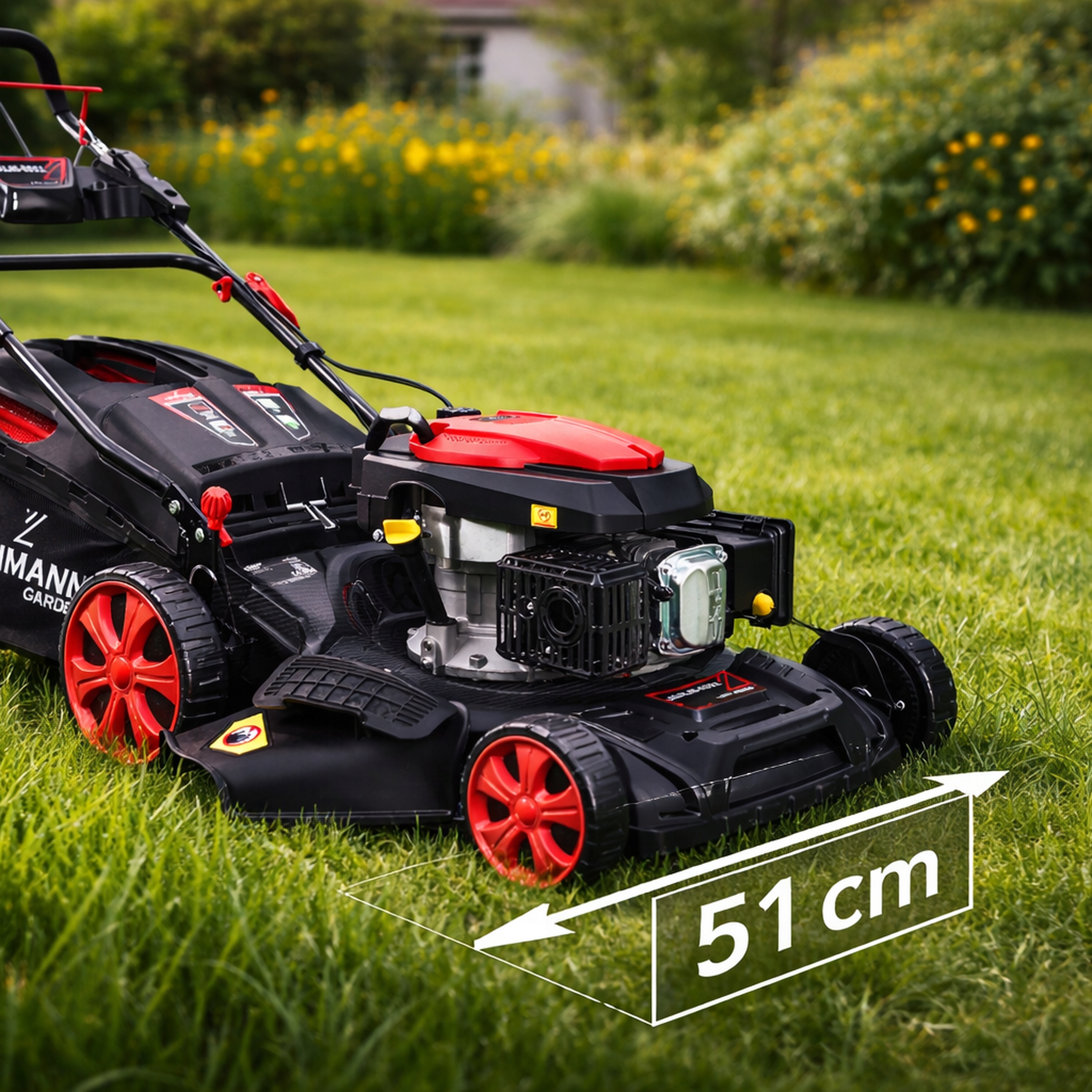 KOSIARKA SPALINOWA Z NAPĘDEM MOCNA SILNIK 196CC NAPĘD 53CM MULCZOWANIE OLEJ Marka Lehmann