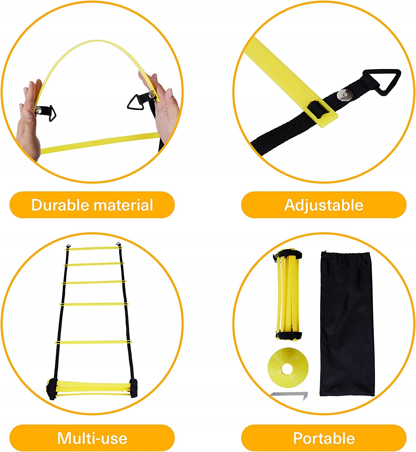 ZESTAW DO TRENINGU PIŁKI NOŻNEJ RUCHOWY DRABINKI Rodzaj pojedyncza