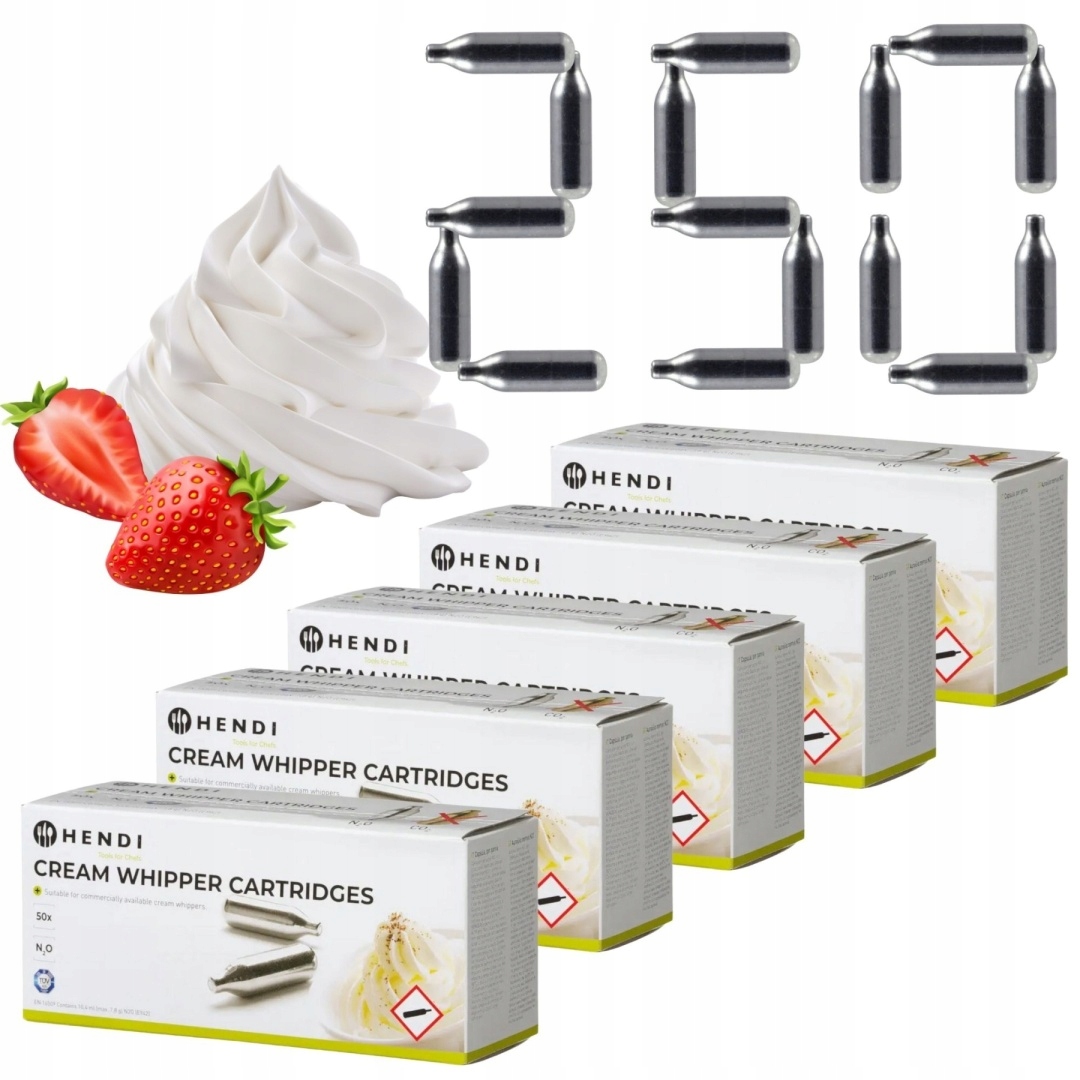 Kartuše na šlehačku N2O sifon 250 Kusů Hendi 586907