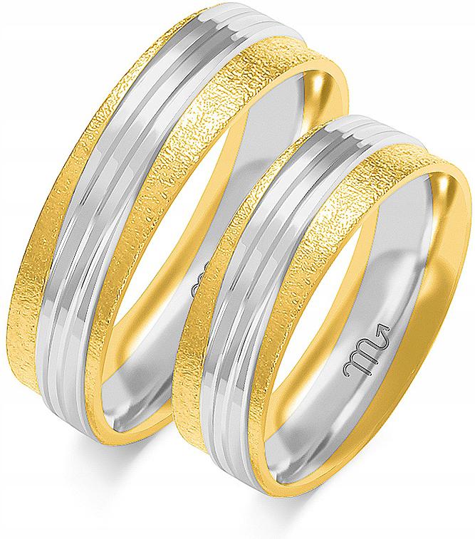 Zlaté snubní prsteny na svatbu diamant 585 r 17 18 19 výjimečná zlatá kolekce