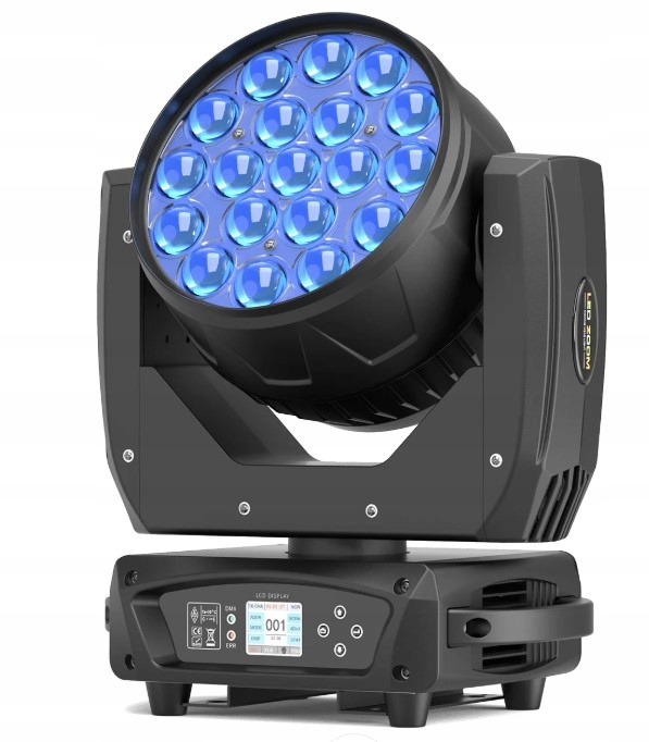 Uking zq02103 Pohyblivá Led hlavica 36x Rgbw DMX Zoom Dj