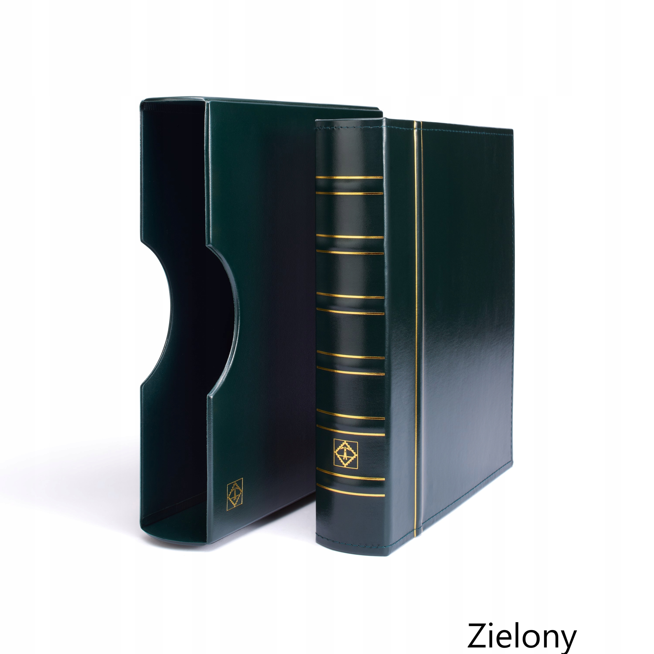 Klaser Pouzdro Na Známky A4 50 Str Grande Zelená Leuchtturm MM-Sbírky