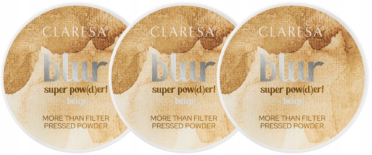 3 x Claresa Lisovaný pudr Blur Pow(d)er! Beige 10G Vyhlazení