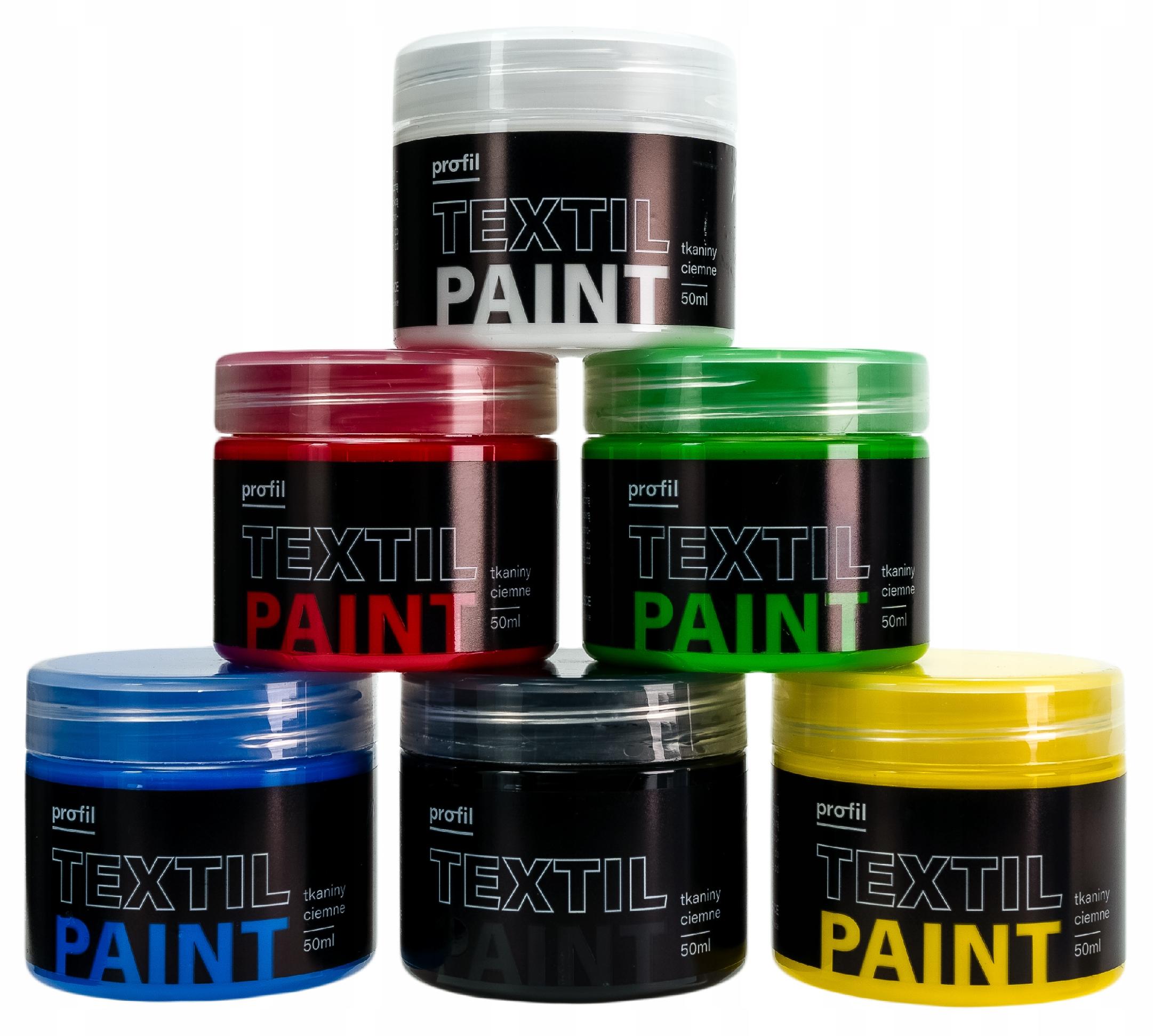 

Zestaw farb do tkanin 6x50ml do ciemnych tkanin