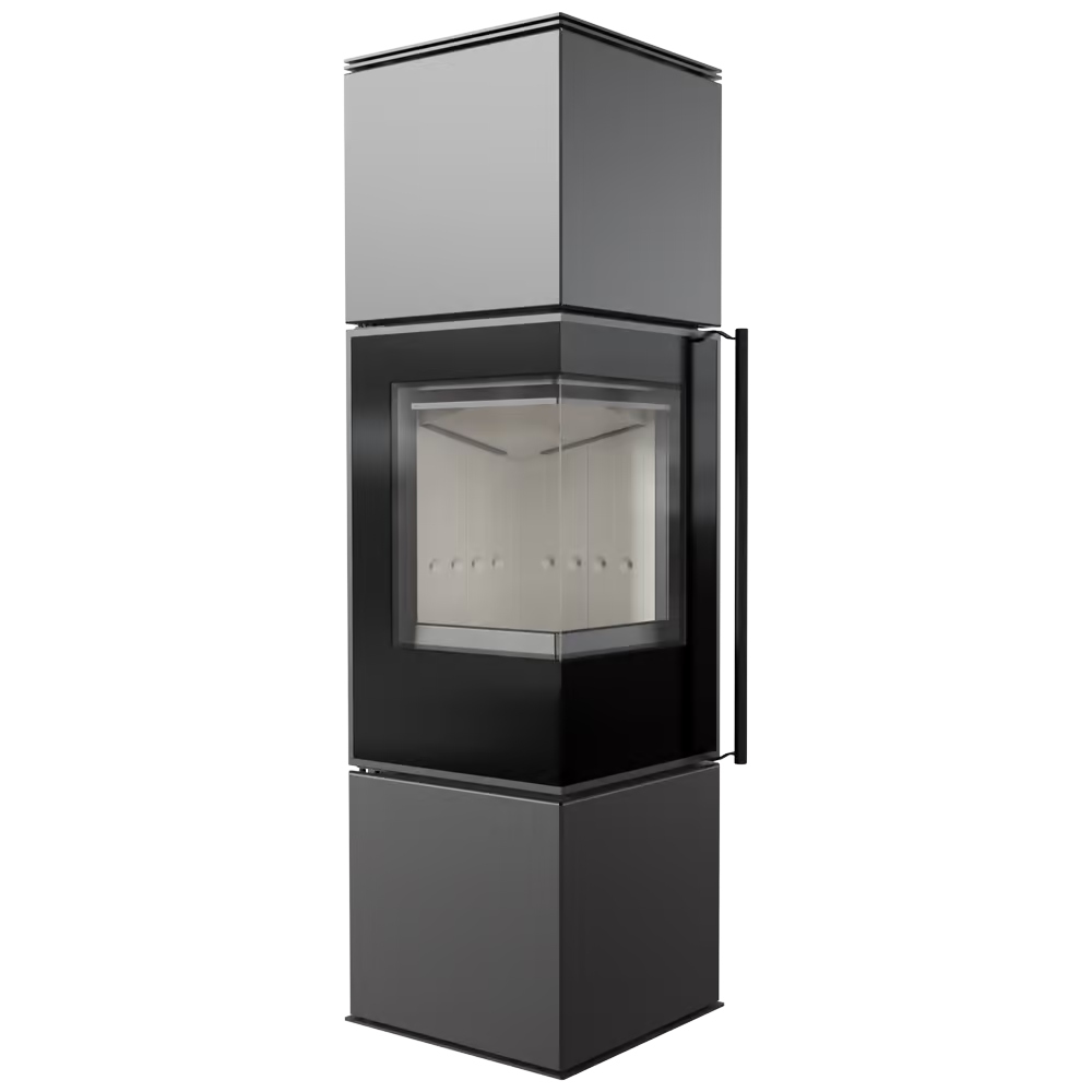 Kamna Volně Stojící Ocelová Rohová Koza Ren M Levá