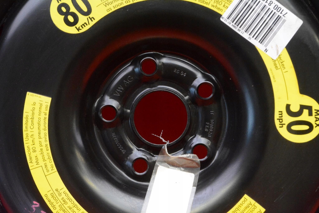 roue roue de secours roue de secours 1K0601027B 18" 125/70 CONTINENTAL AUDI A3 8P
