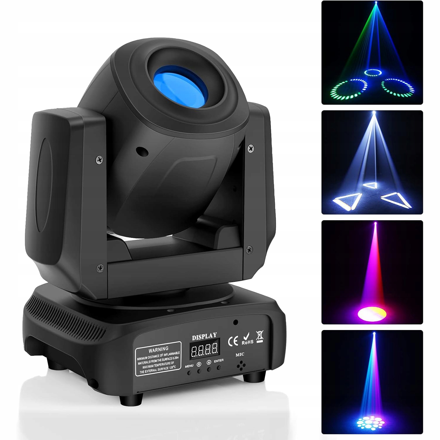 Pohyblivá hlava Led 100W Rgbw prism 8 farieb 8 gobo Dj