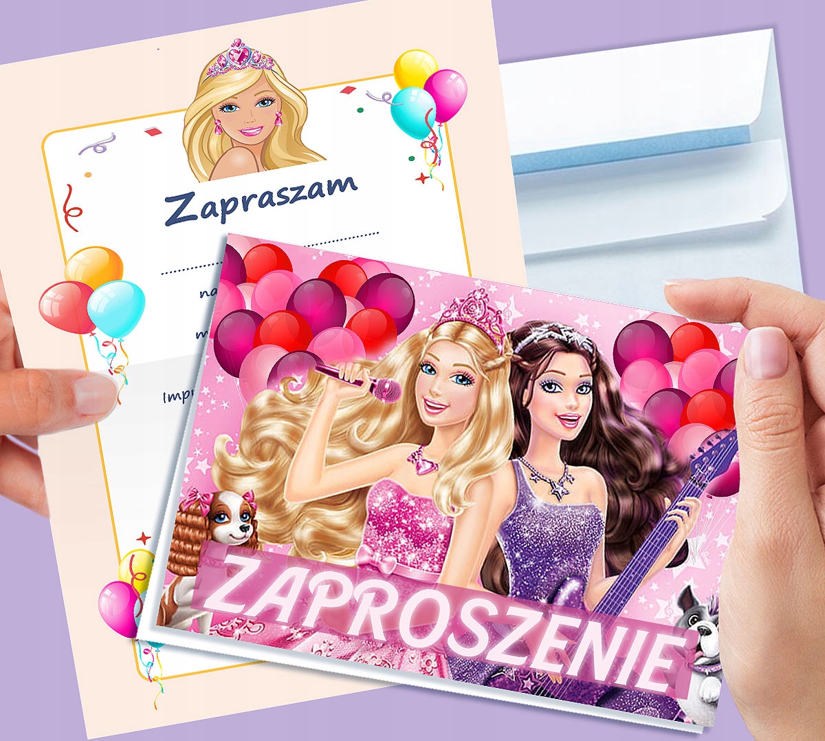 ZAPROSZENIE BARBIE NA URODZINY DZIECKA + KOPERTA GRATIS Rodzaj gadżetu filmowy