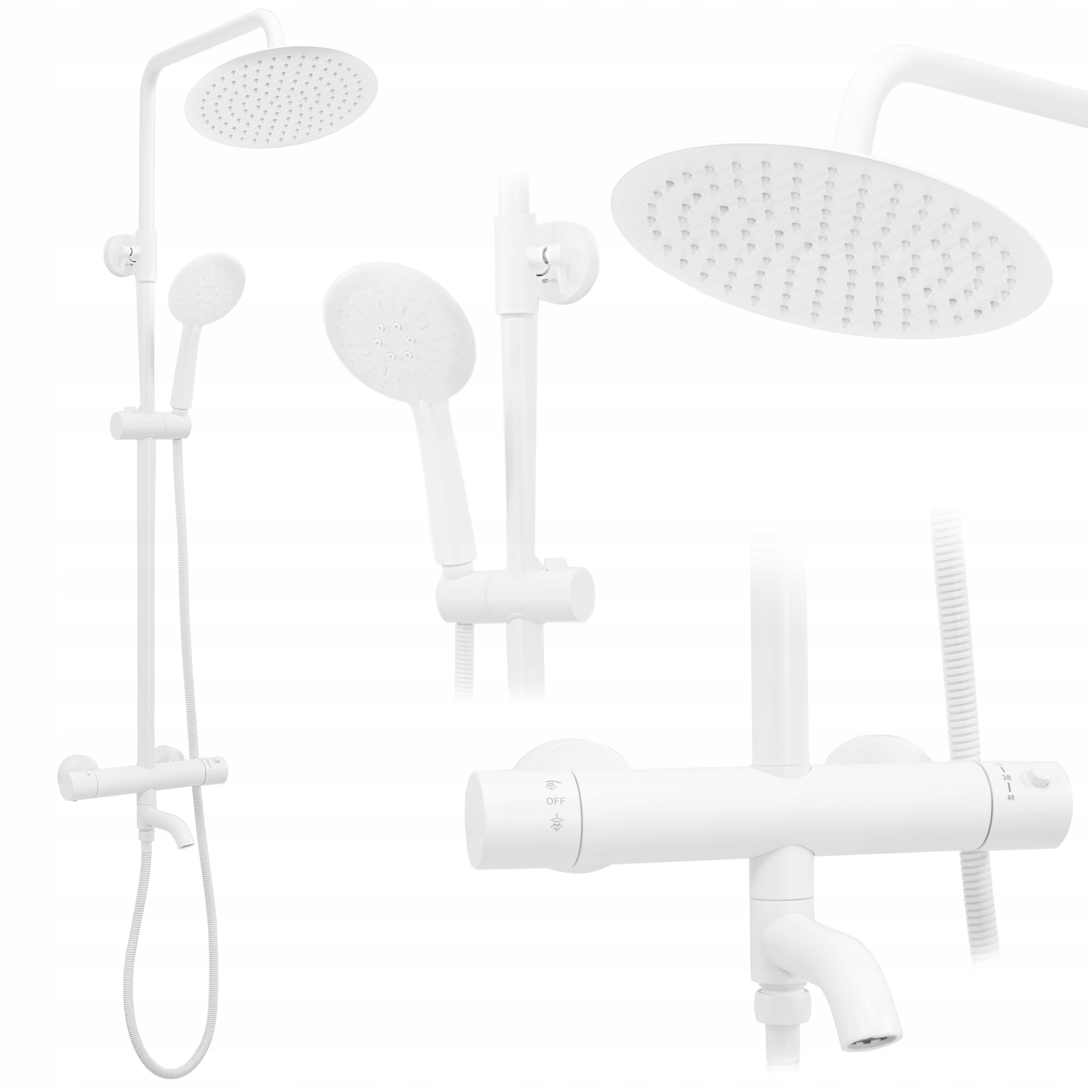 Rea Sprchová A Vaňová Súprava Lungo Biely Termostat