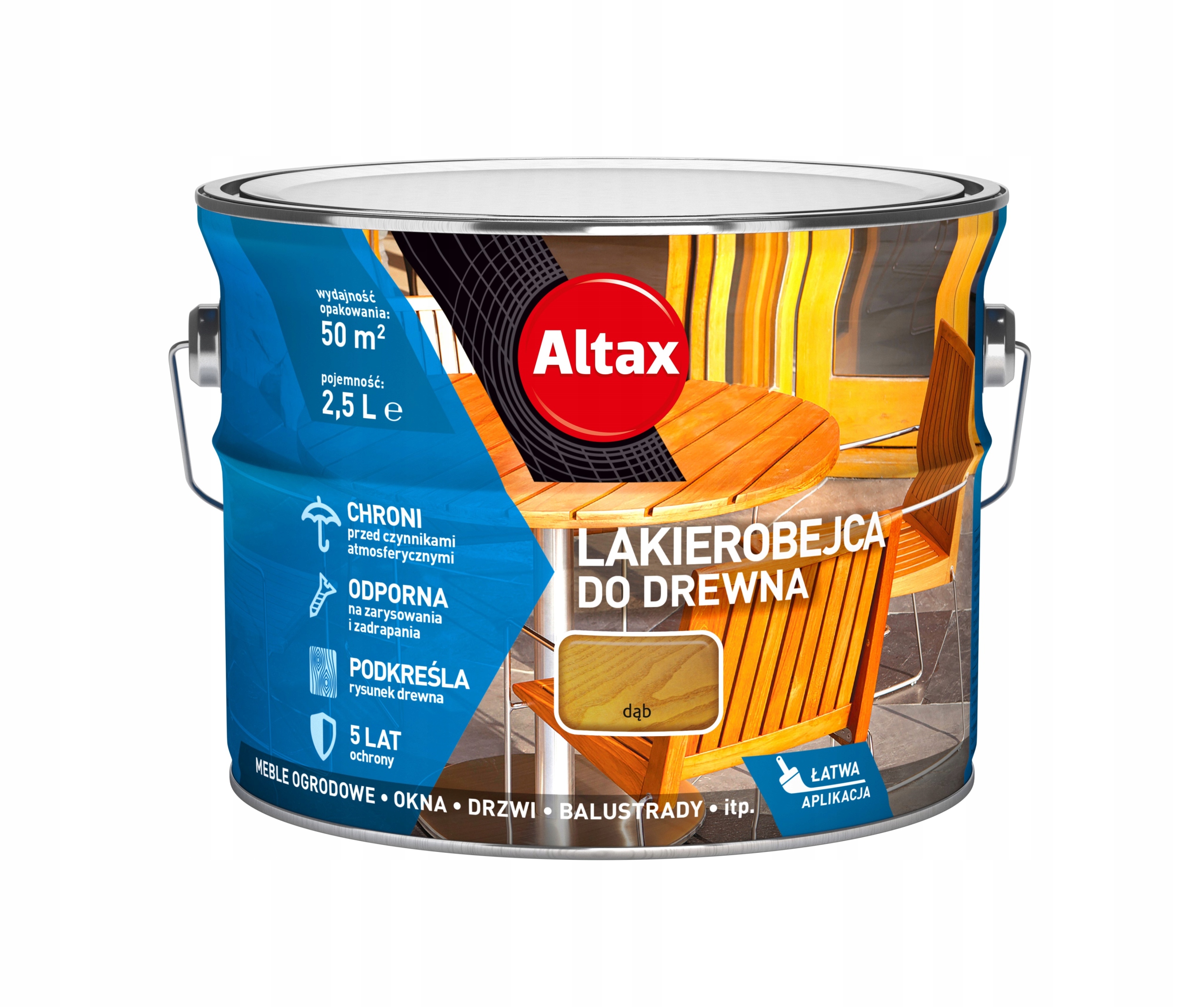 ALTAX Lakierobejca do drewna 2.5L Orzech