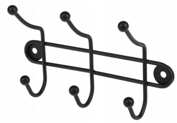 

Wieszak Ścienny 3 Czarny